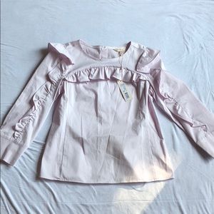 Brand new Rebecca Taylor pink ruffle detail top